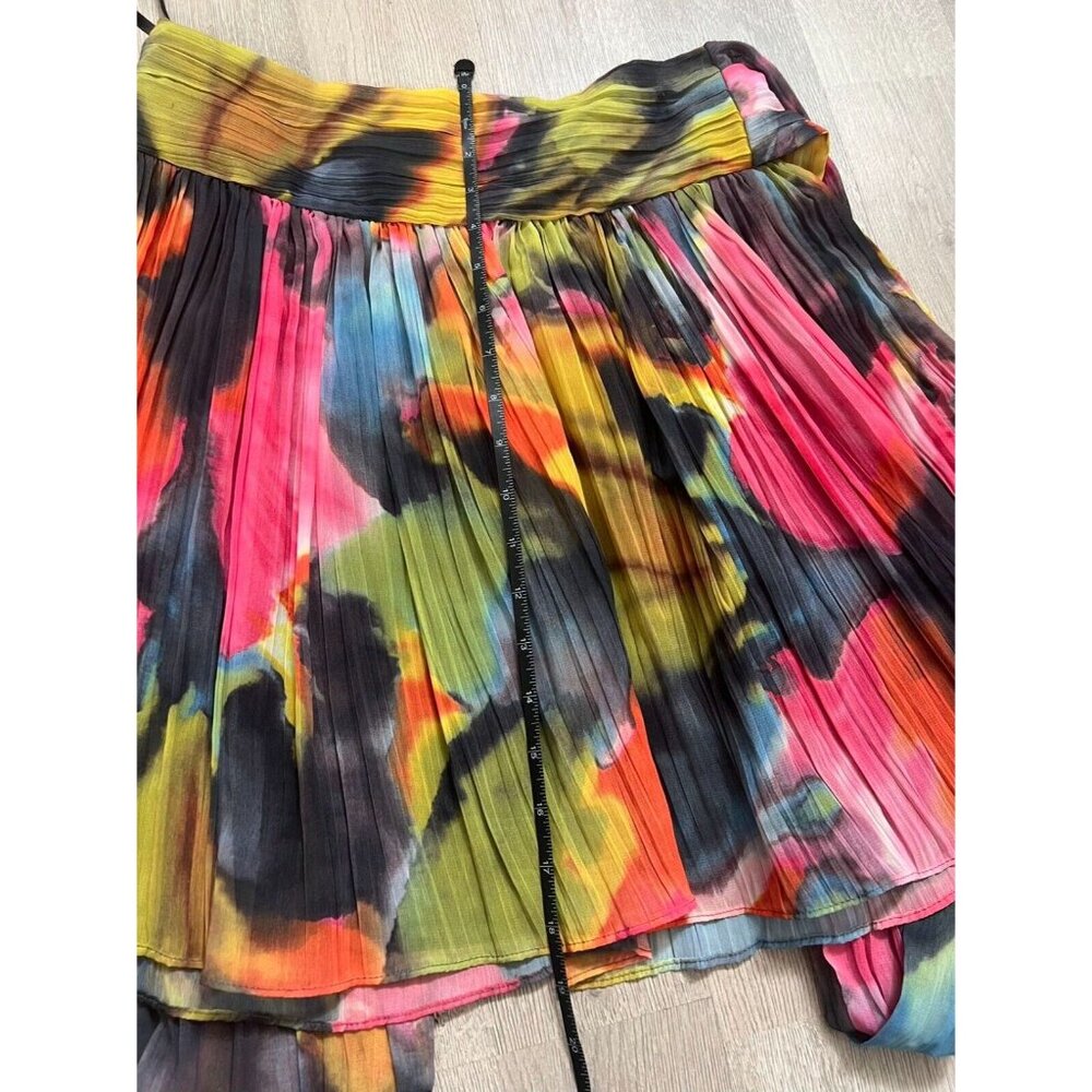 Walter Baker Womens Chiffon Pleated Abstract Print Short Skirt Y2K Size 2 - Picture 10 of 10